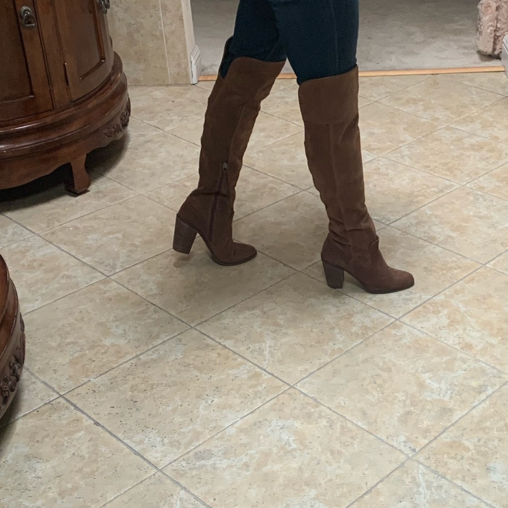 DOLCE VITA over the knee camel brown suede boots - Picture 2 of 8